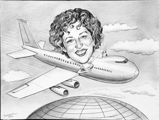 kobieta w samolocie