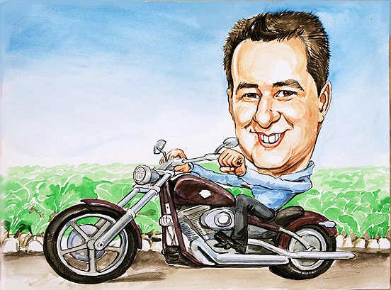 karykatura dla motocyklisty 10