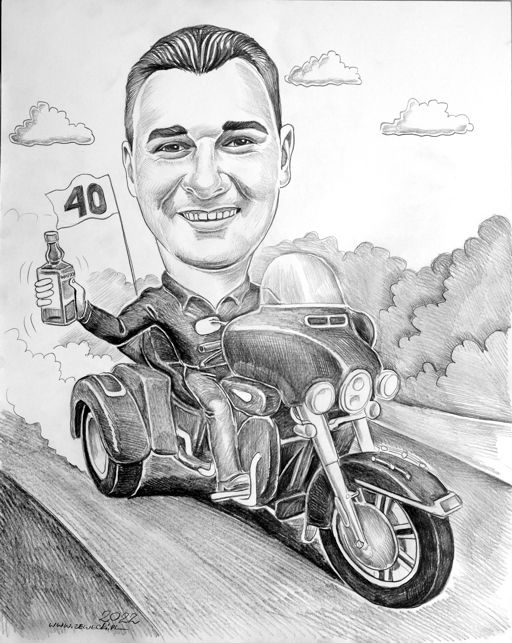 karykatura dla motocyklisty 2