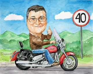 karykatura dla motocyklisty 6