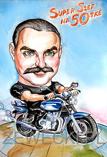 karykatura dla motocyklisty 9