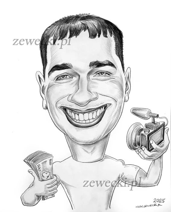 krykatura Fryza karykatura youtubera