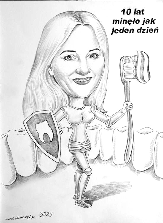 karykatura dla asystentki