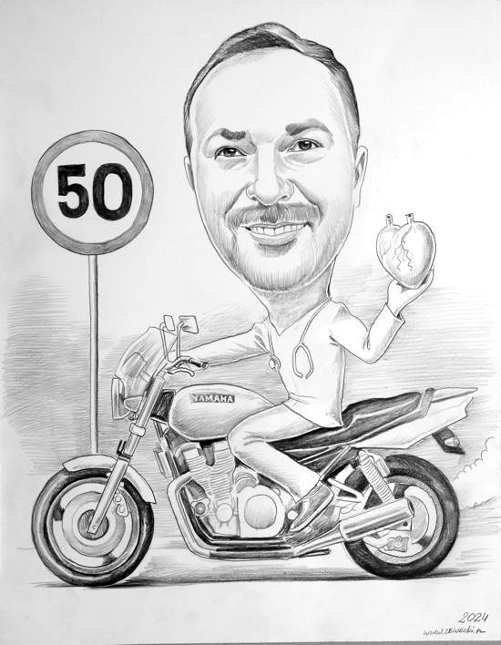 karykatura kardiologa