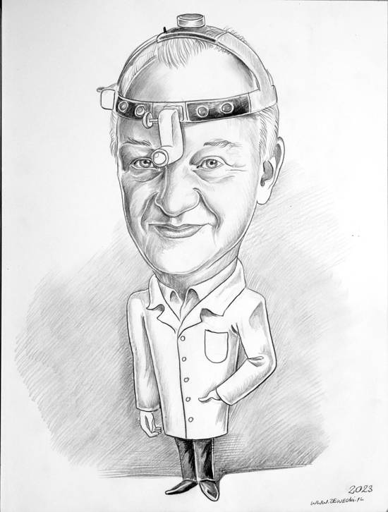 karykatura laryngologa