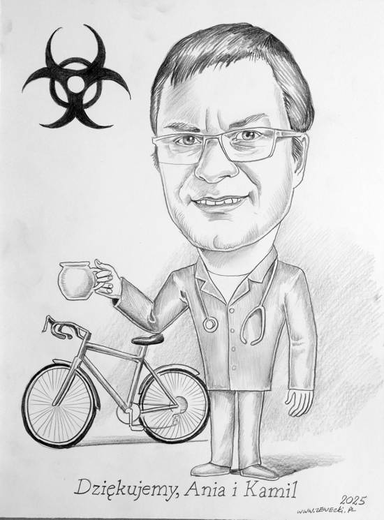 karykatura dla wirusologa