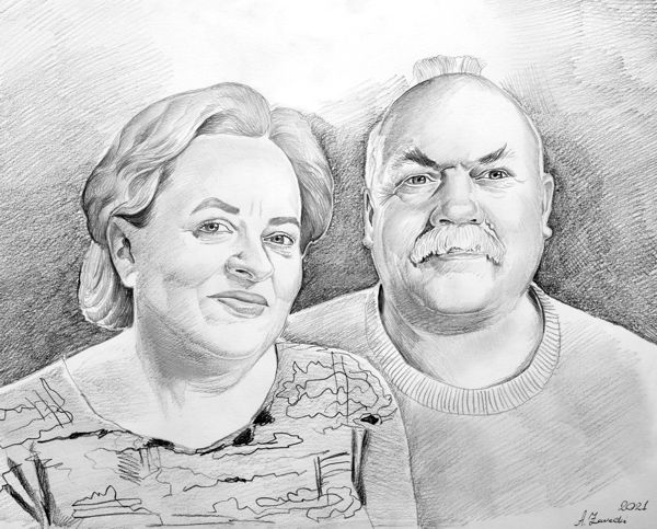 portret ołówkiem dla dziadków portret ołówkiem 5