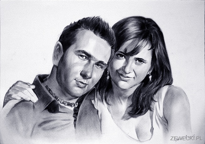 portret czarnobiały