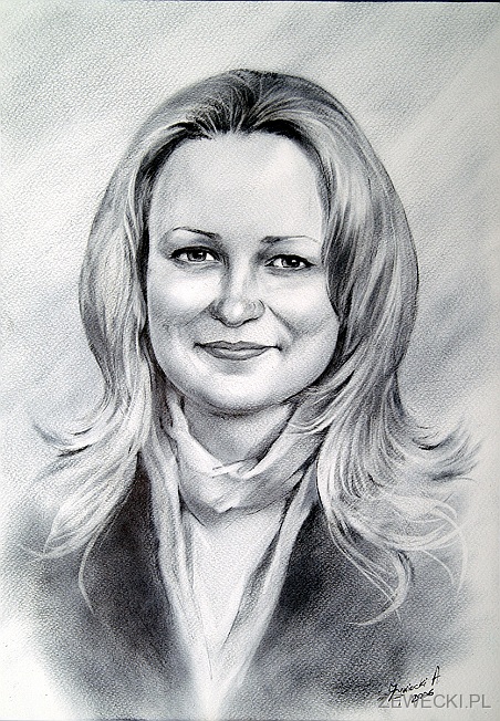 portret czarnobiały