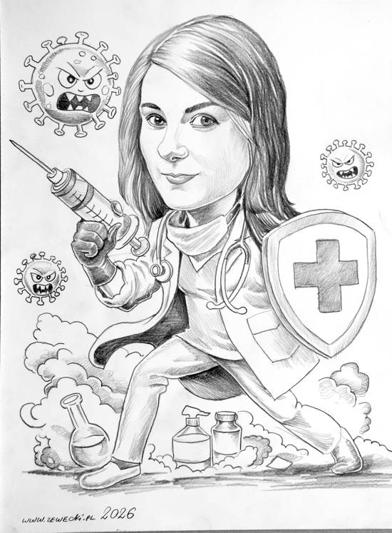 karykatura bakteriologa