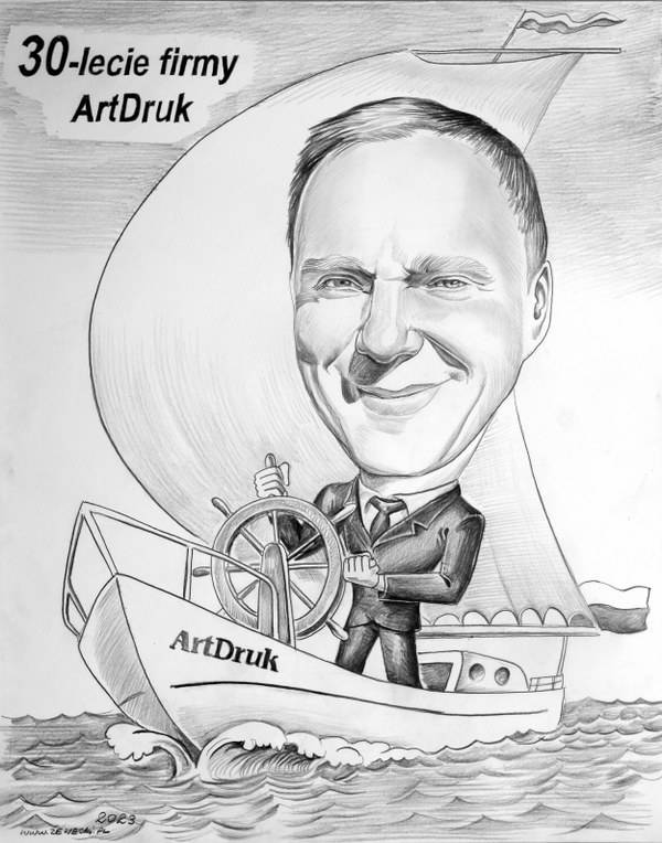 plakat na jubileusz dla �eglarza