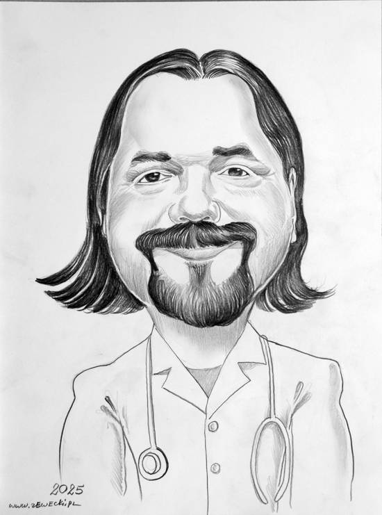 karykatura lekarza