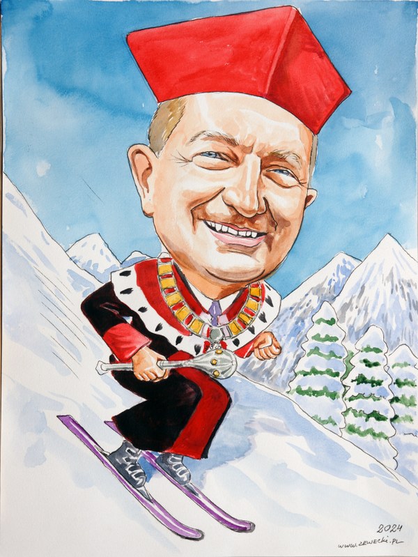 prezent dla profesora 1 prorektor na nartach