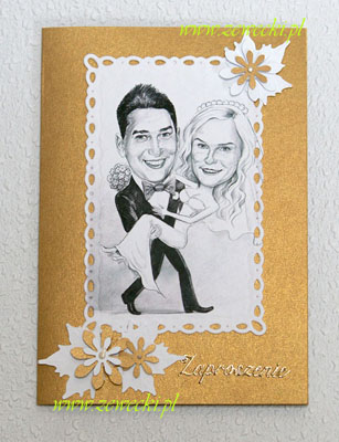 Kartka ślubna scrapbooking Zaproszenia ślubne 3